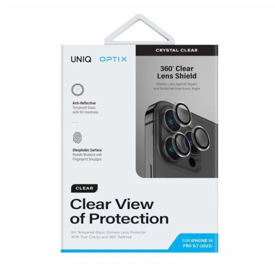 Uniq Optix iPhone 15 - 15 Plus Camera Lens Protector - Crystal Clear - Clear